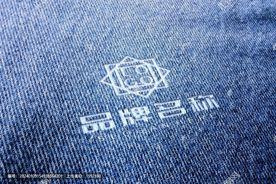 牛仔服装LOGO效果样机