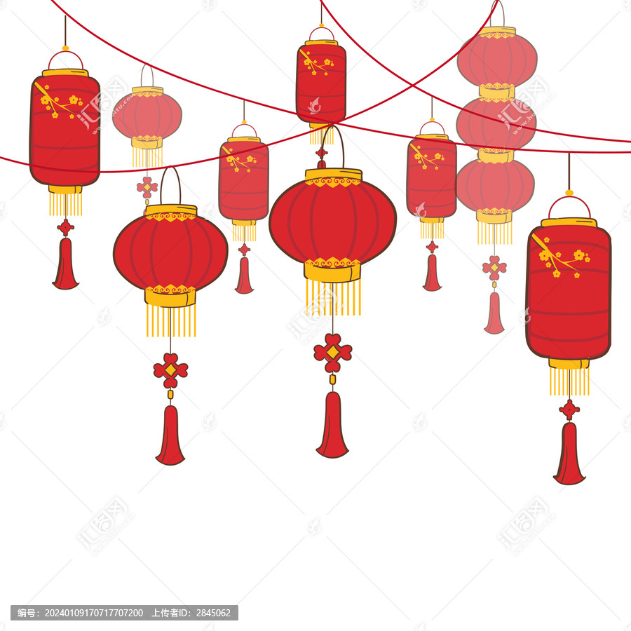 春節(jié)懸掛裝飾燈籠