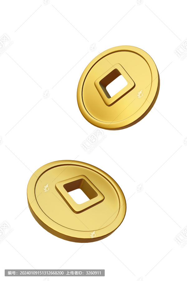 3D渲染金幣
