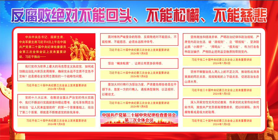 反腐敗展板