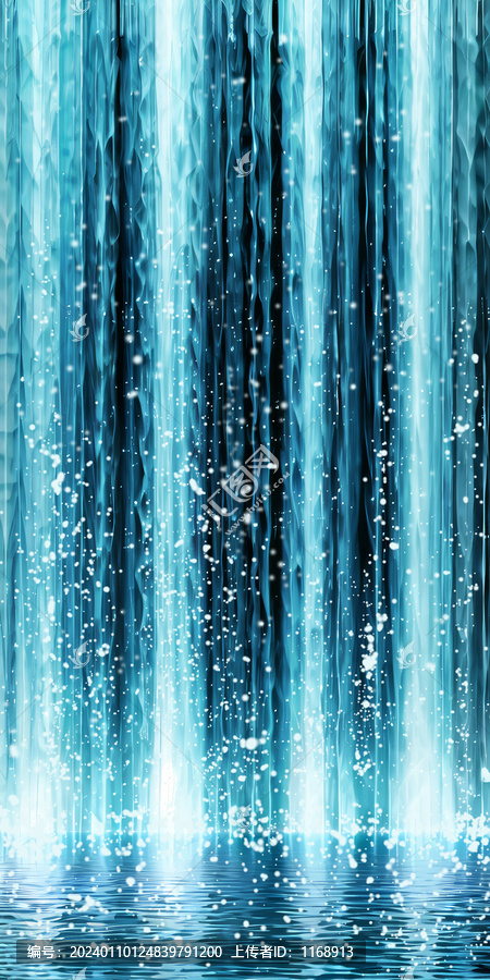 發(fā)財(cái)瀑布裝飾畫