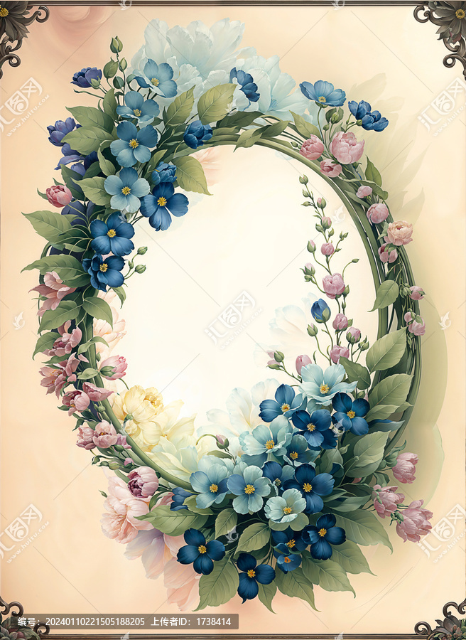 復(fù)古風(fēng)格水彩裝飾畫(huà)