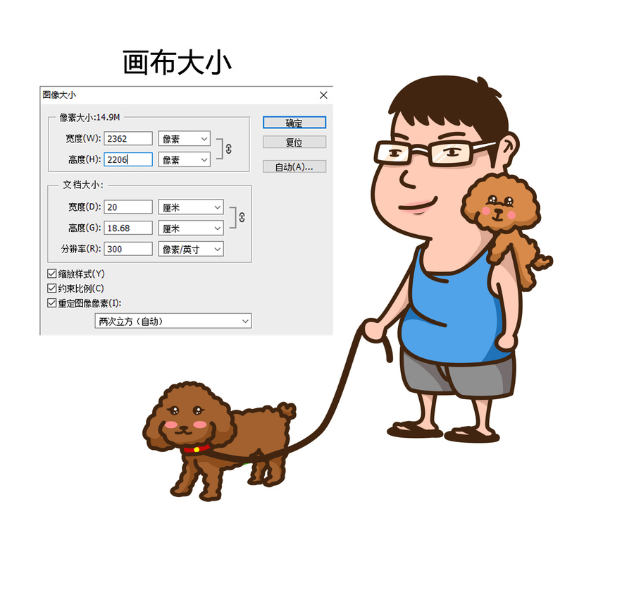 遛狗素材可愛泰迪狗