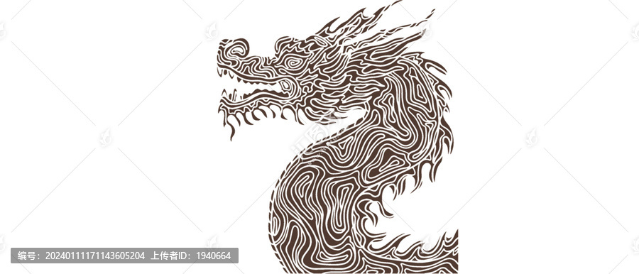 龍抽象插圖