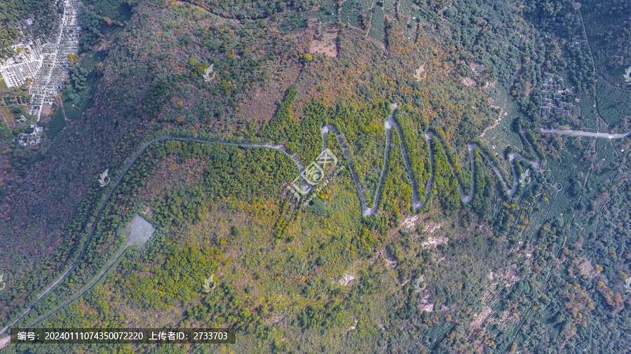 苏州东山莫厘峰山路秋色