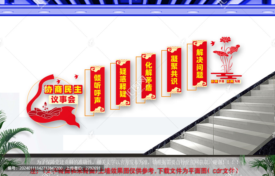 協商民主議事會樓梯文化墻