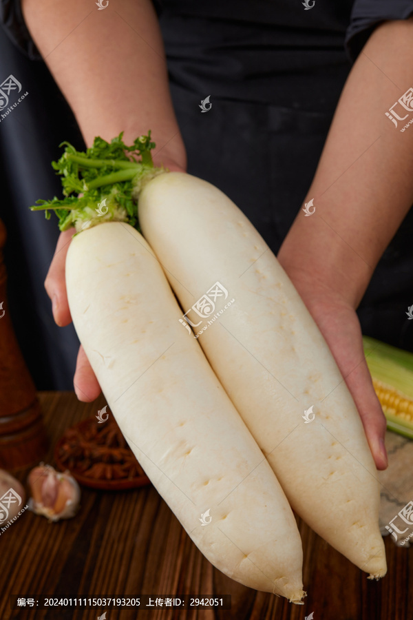 新鮮白蘿卜