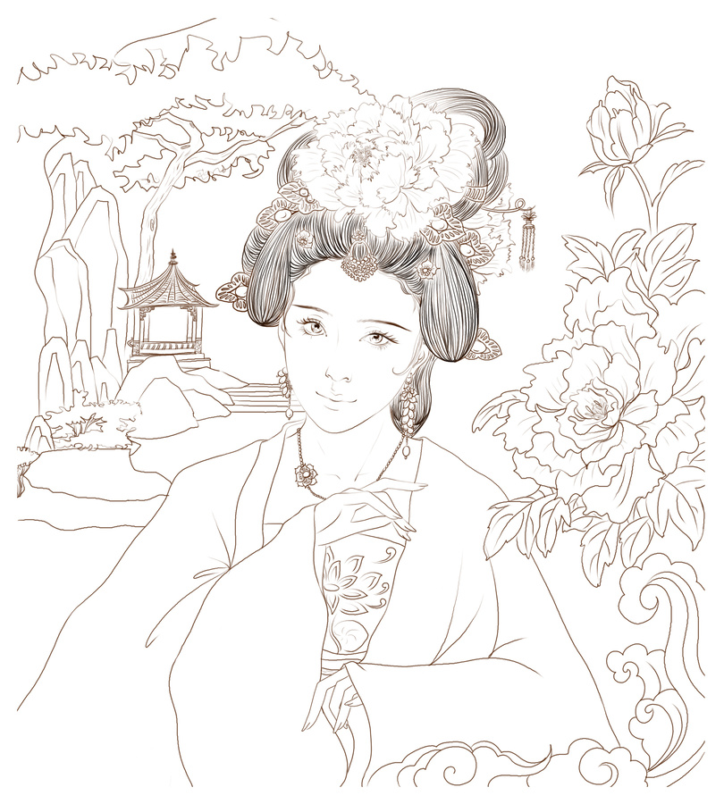 古裝人物插畫