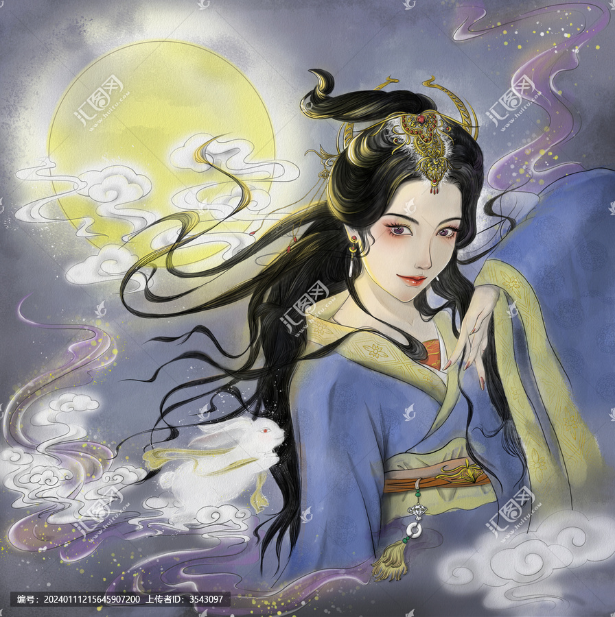 漢服美女國(guó)風(fēng)插畫