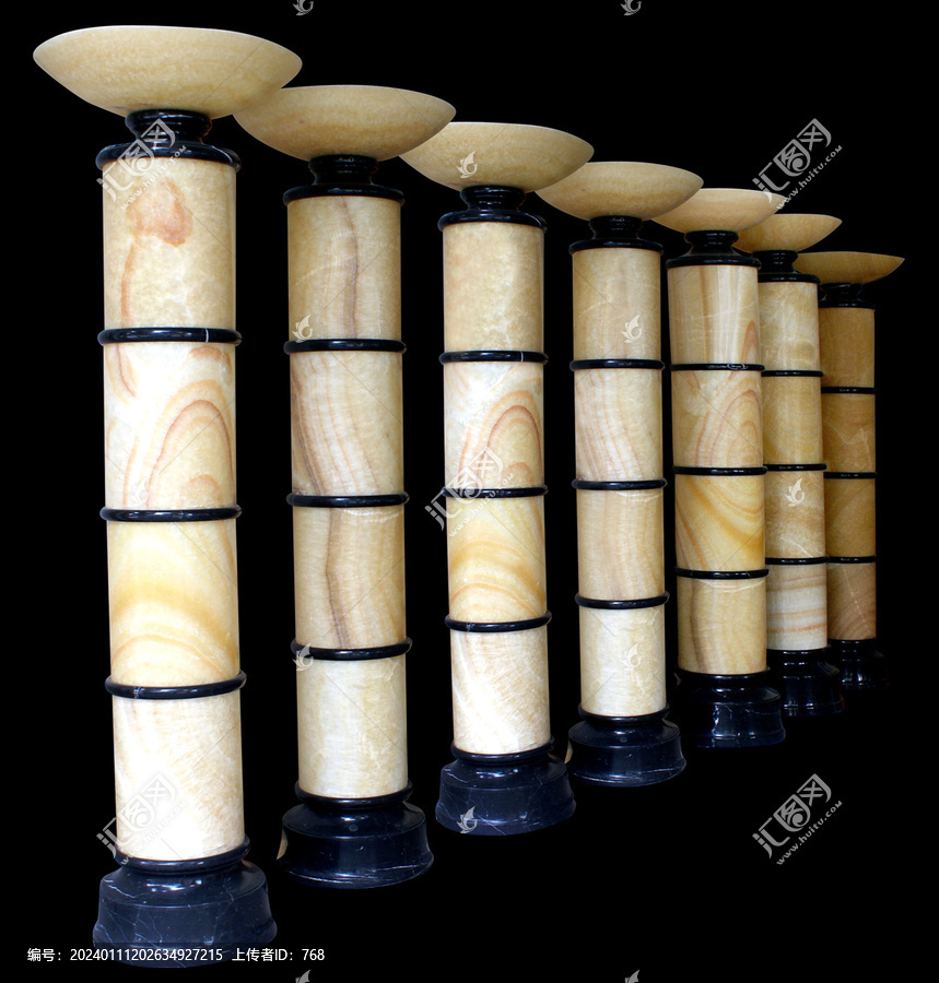 透光石灯饰石材工艺圆柱