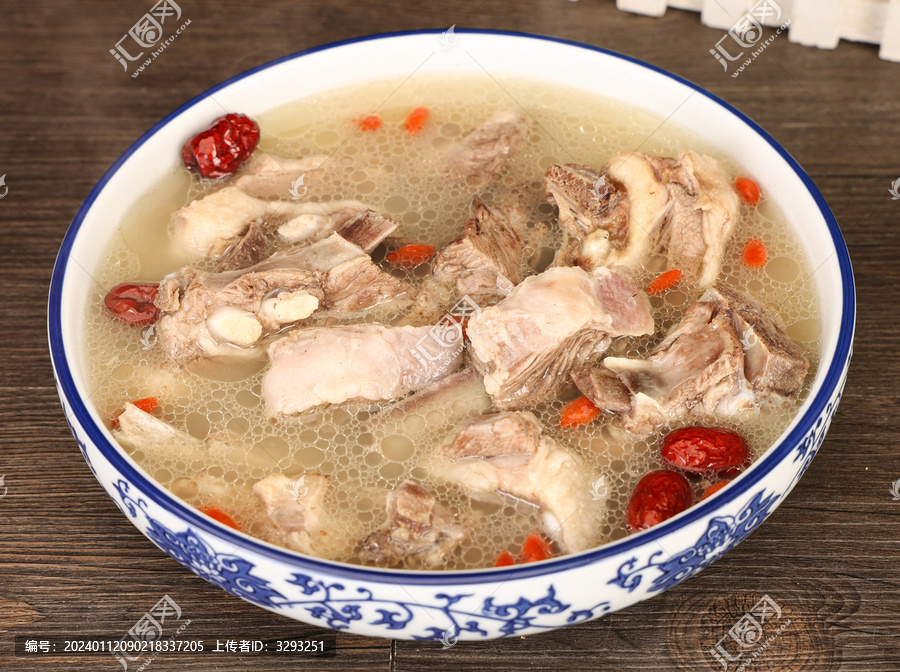 中国传统美食羊肉汤特写