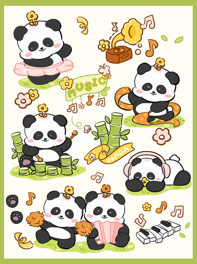 熊貓貼紙