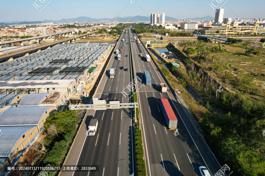 航拍高速公路景观