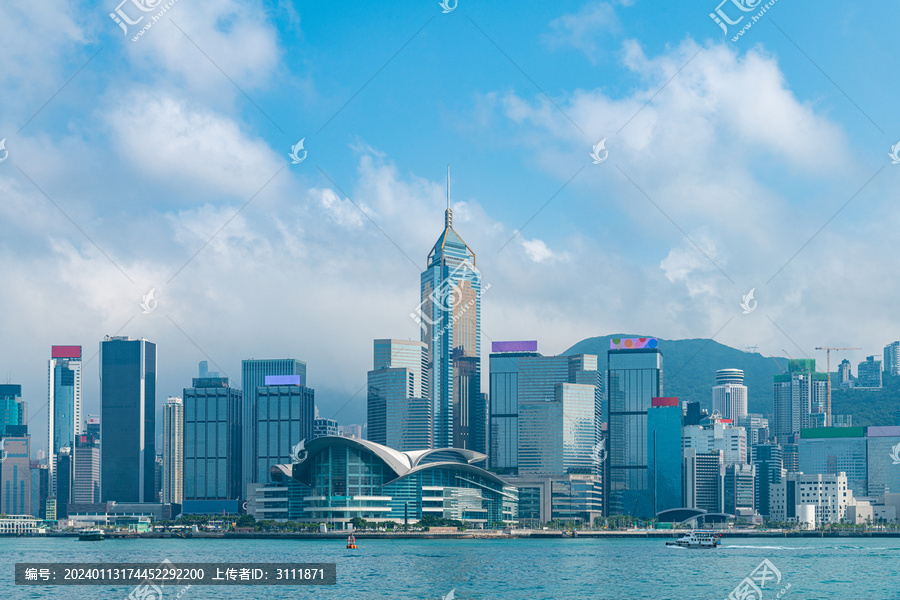 香港湾仔都市地标建筑风景