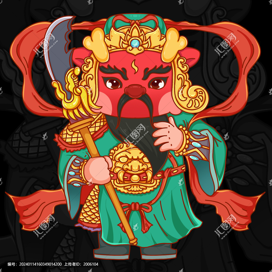 2024龍年五路財(cái)神關(guān)公