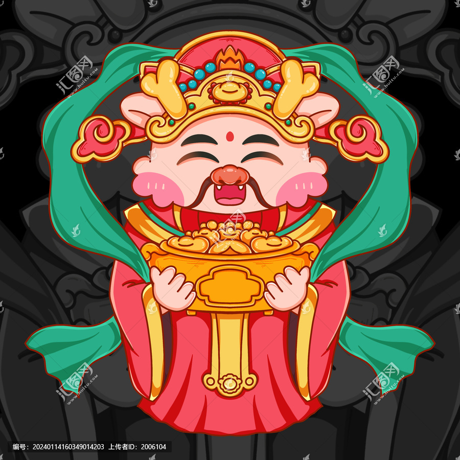 2024龍年五路財(cái)神元寶