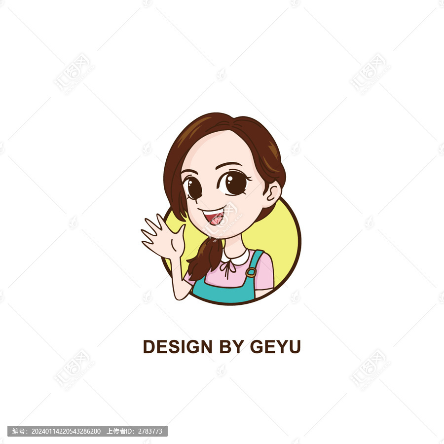 可愛少女卡通