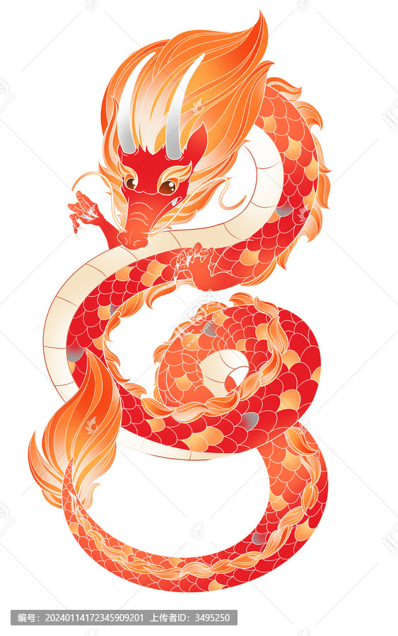 新年春節(jié)龍年生肖國風國潮插畫