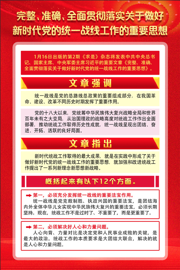 新時代黨的統(tǒng)一戰(zhàn)線工作