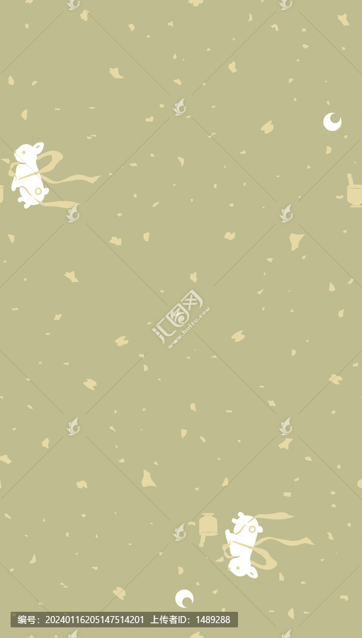 綠底兔子