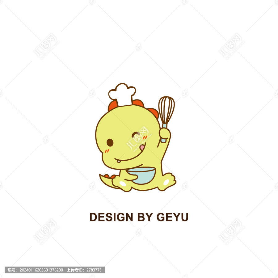 小龍廚師卡通