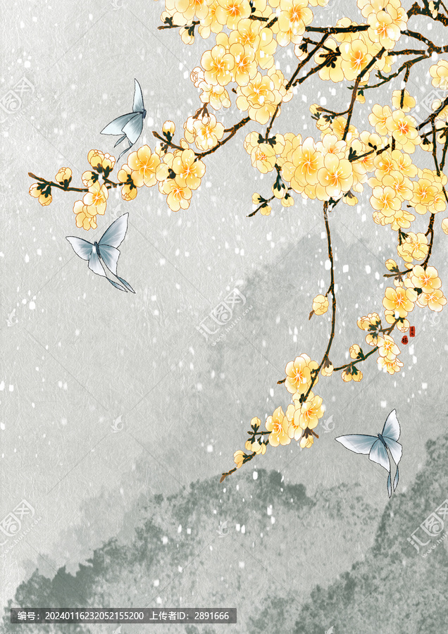 手繪梅花