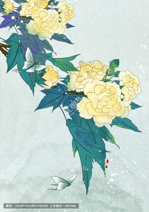 手繪芙蓉