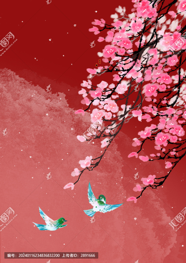 手繪梅花