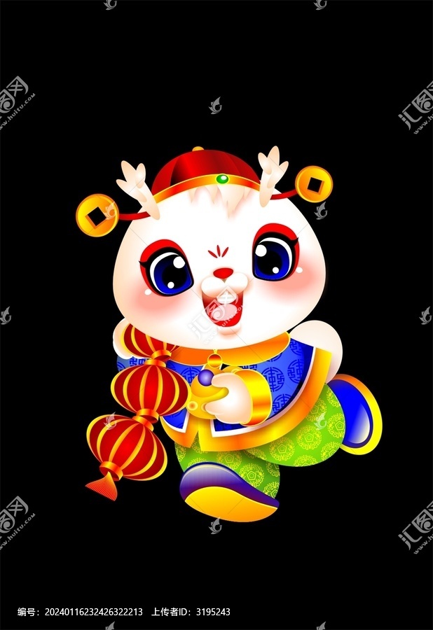 龍年對聯(lián)門神財神吉祥物