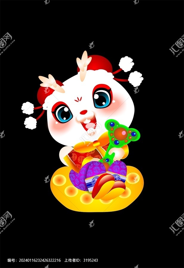 龍年對聯(lián)門神財神吉祥物