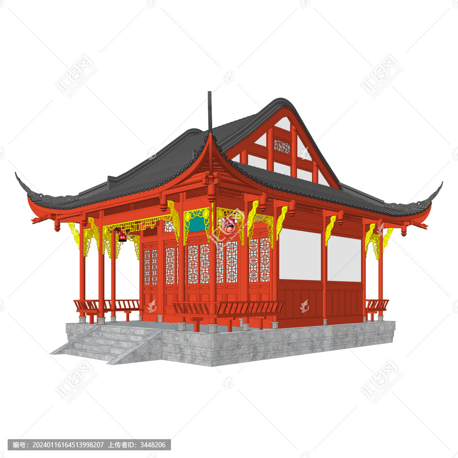 土地廟軸測效果