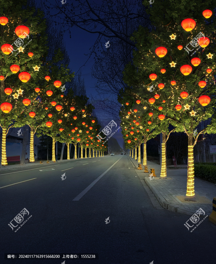 節日彩燈樹木亮化掛燈夜景燈籠