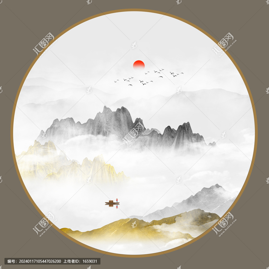 山水裝飾畫