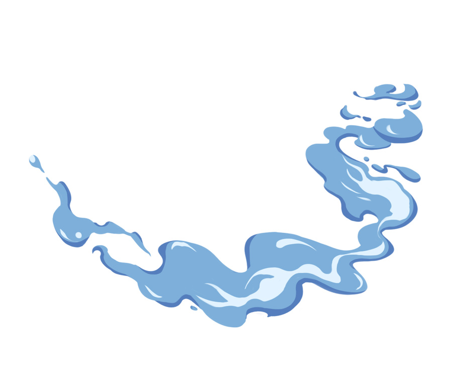 浪花海浪形狀手繪元素