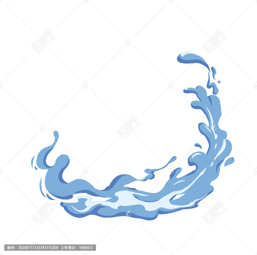 手繪海浪形狀