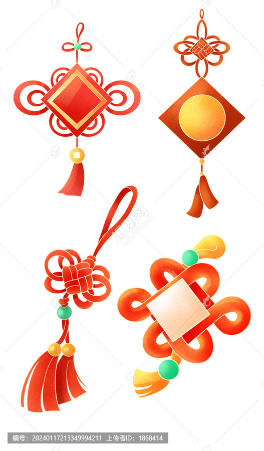 簡約創(chuàng)意中國結(jié)插畫