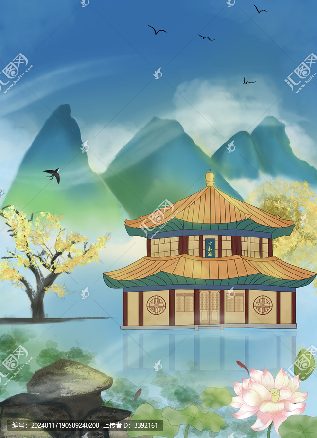 古風(fēng)建筑亭臺樓閣