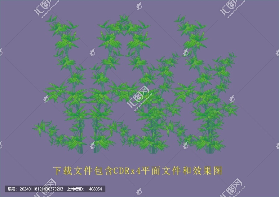 矢量植物竹林竹子