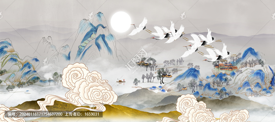 國(guó)潮山水