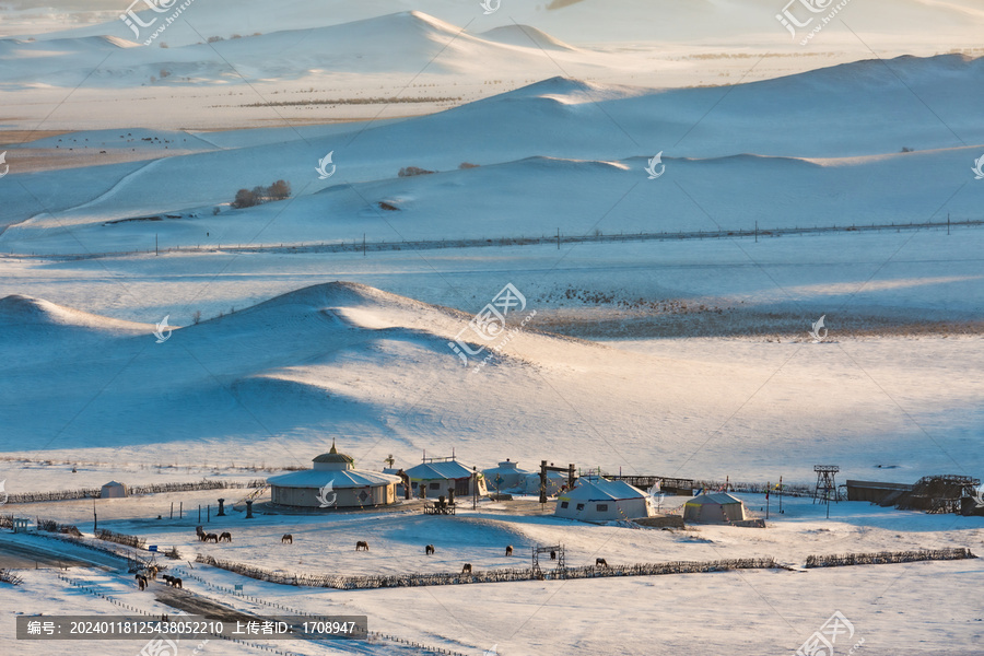 马场雪景