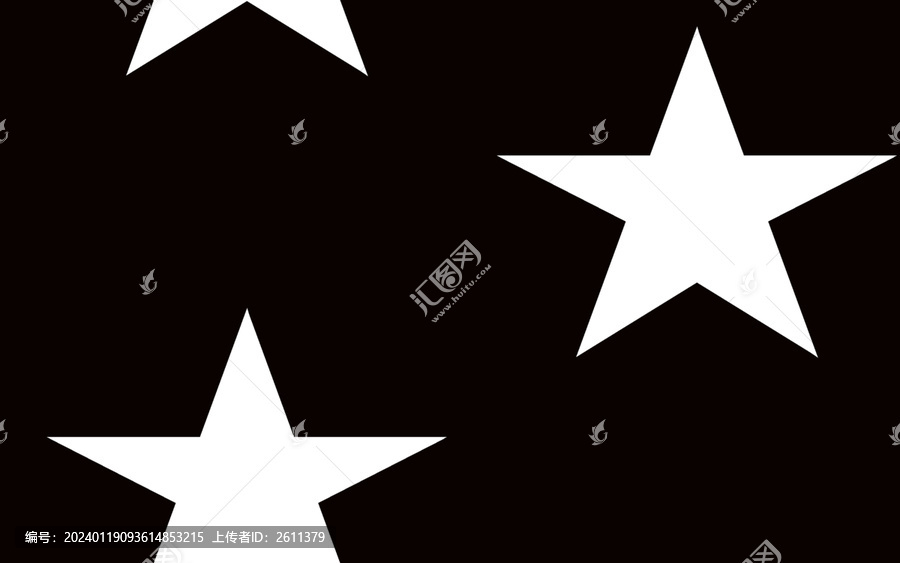 黑底星星花型