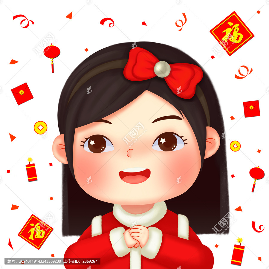 新年可愛女孩頭像
