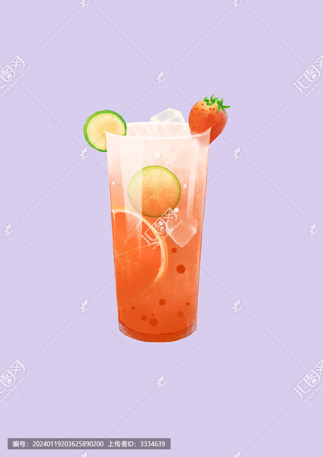 食物插畫果茶