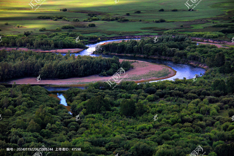 额尔古纳湿地蜿蜒河流