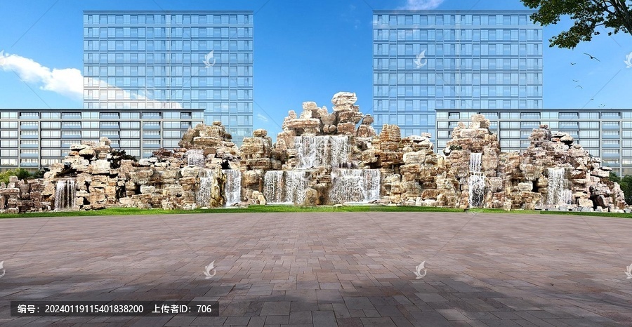 大型千層石假山流水設(shè)計(jì)方案