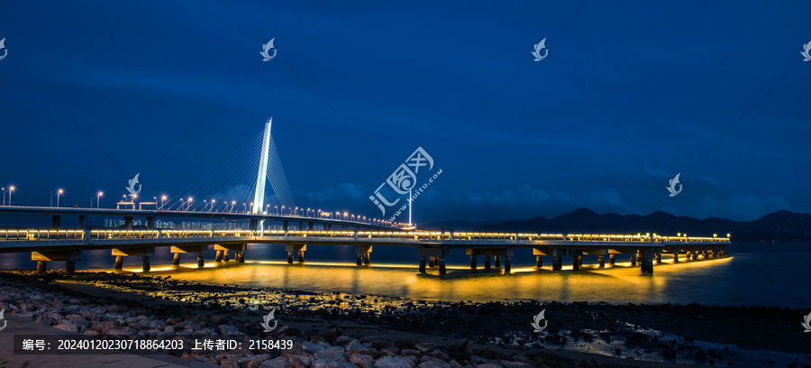 深圳湾观海栈桥夜景