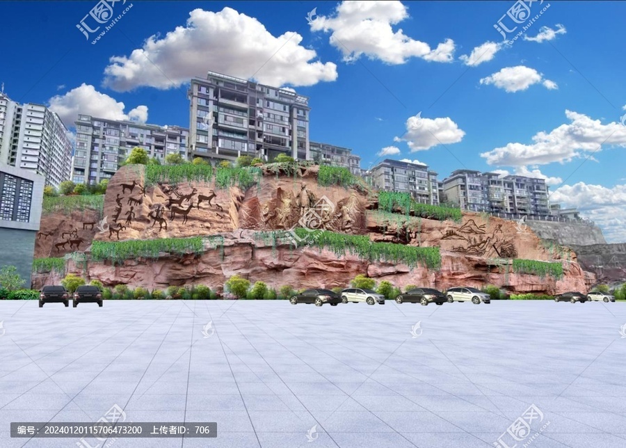 博物館塑石浮雕景觀設(shè)計(jì)方案