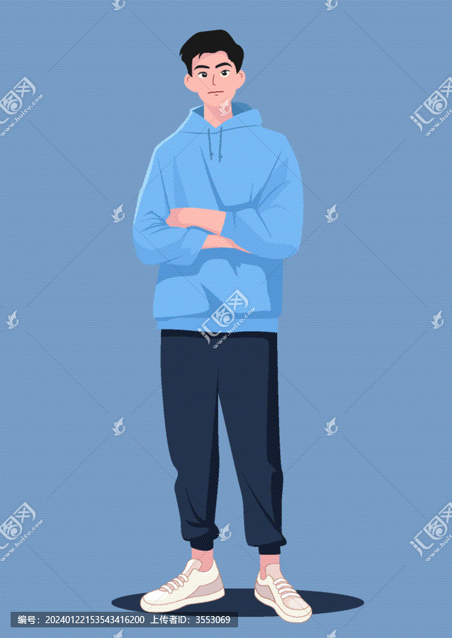 抱著雙手的青少年
