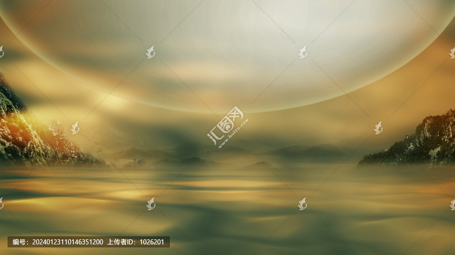 金色宇宙空間科技場(chǎng)景太空背景