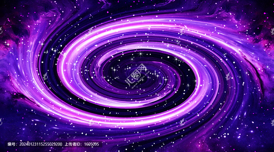 紫色旋渦星空背景圖